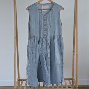 notPERFECTLINEN Sleeveless midi MAMA Dress